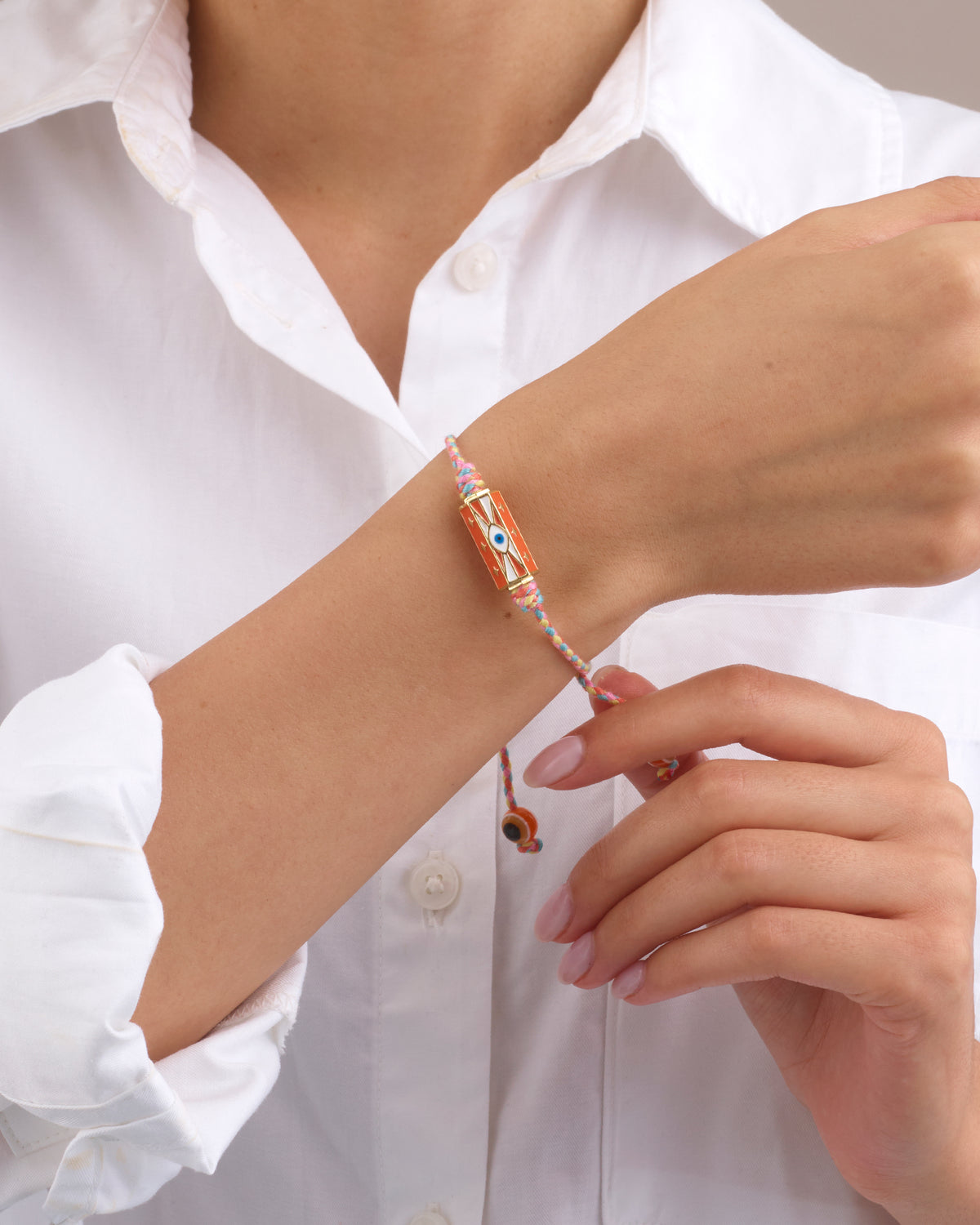 BOHEMIAN EVIL EYE BRACELET- ORANGE