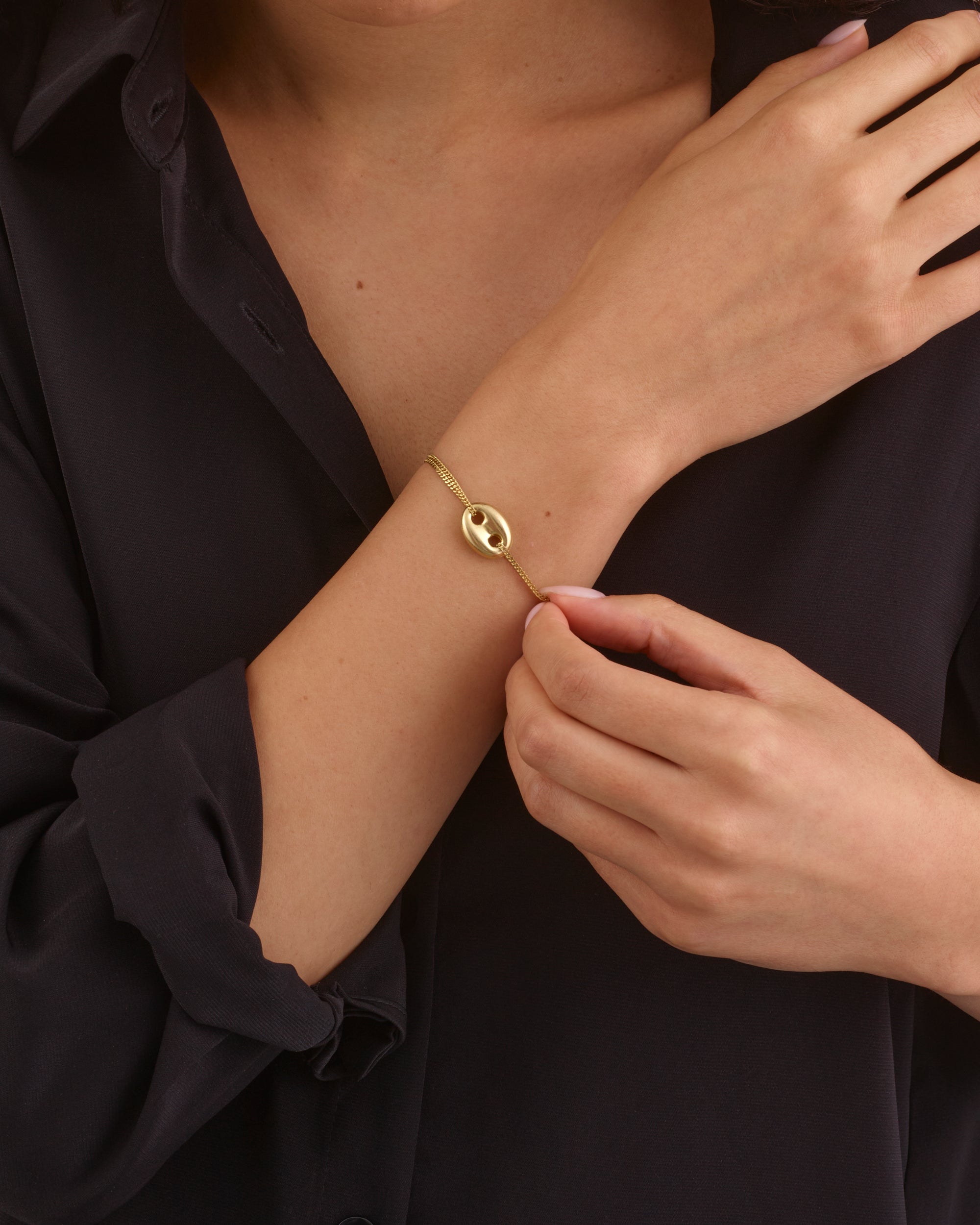 COFFEE BEAN GOLD BRACELET