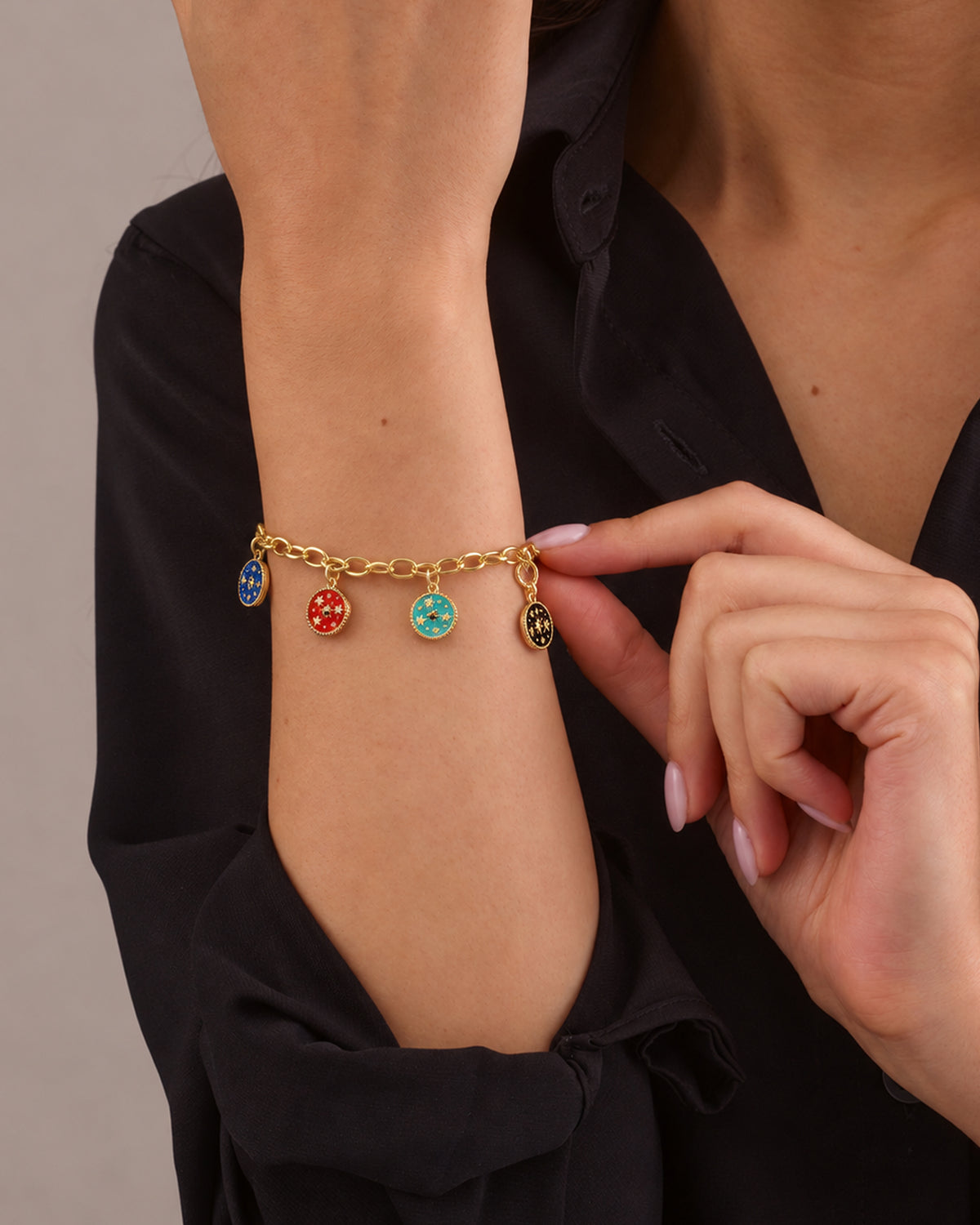 CONSTELLATION GOLD CHARM BRACELET