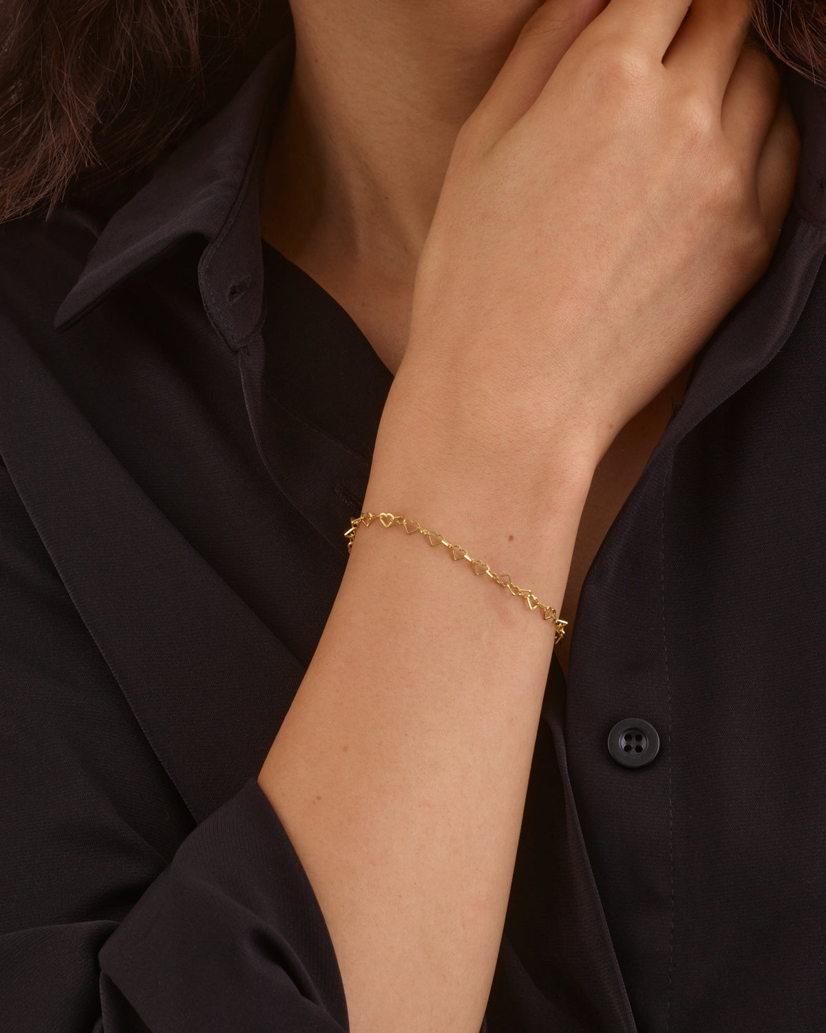 HEART GOLD CHAIN BRACELET
