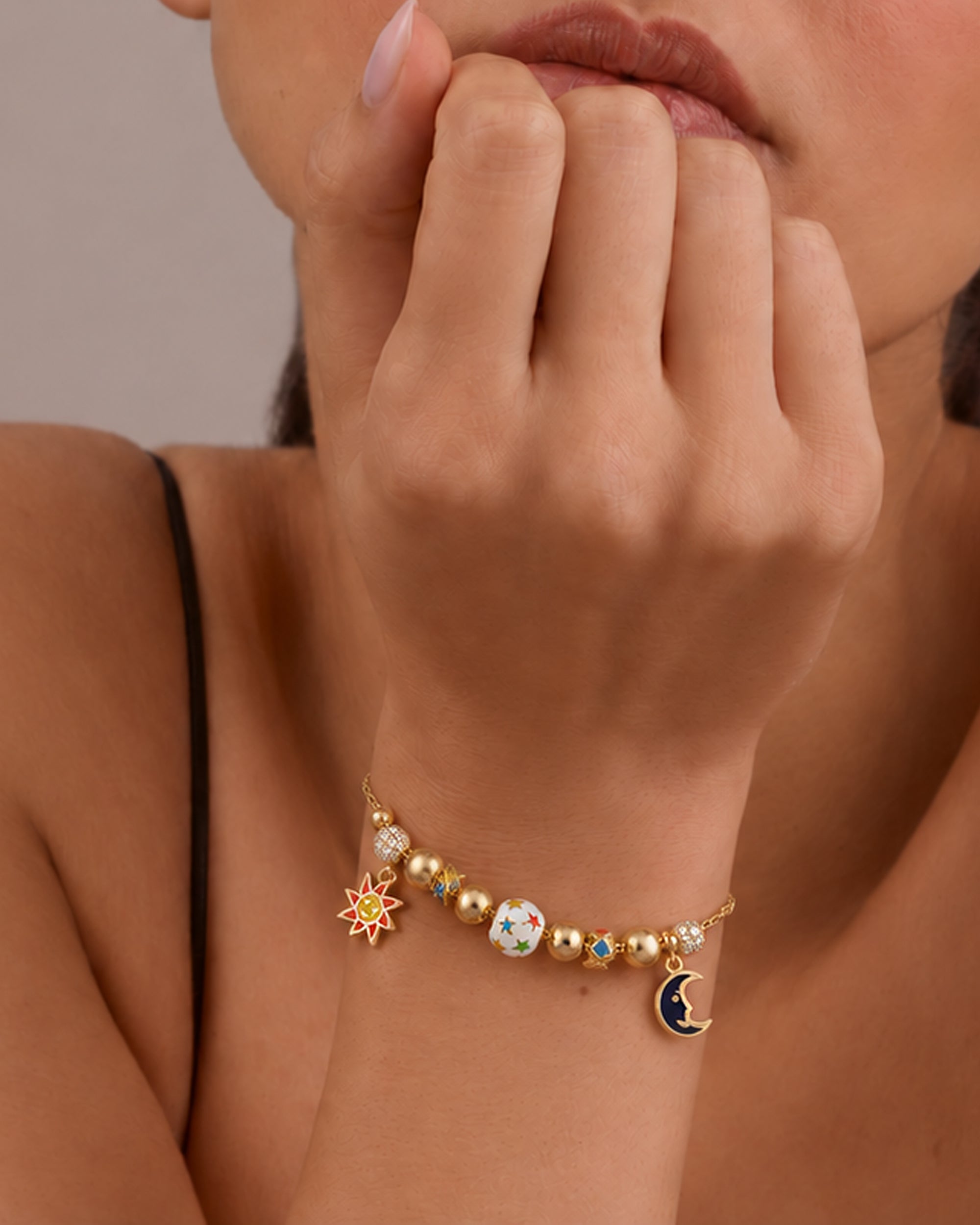 SUN, MOON & STAR CHARM BRACELET