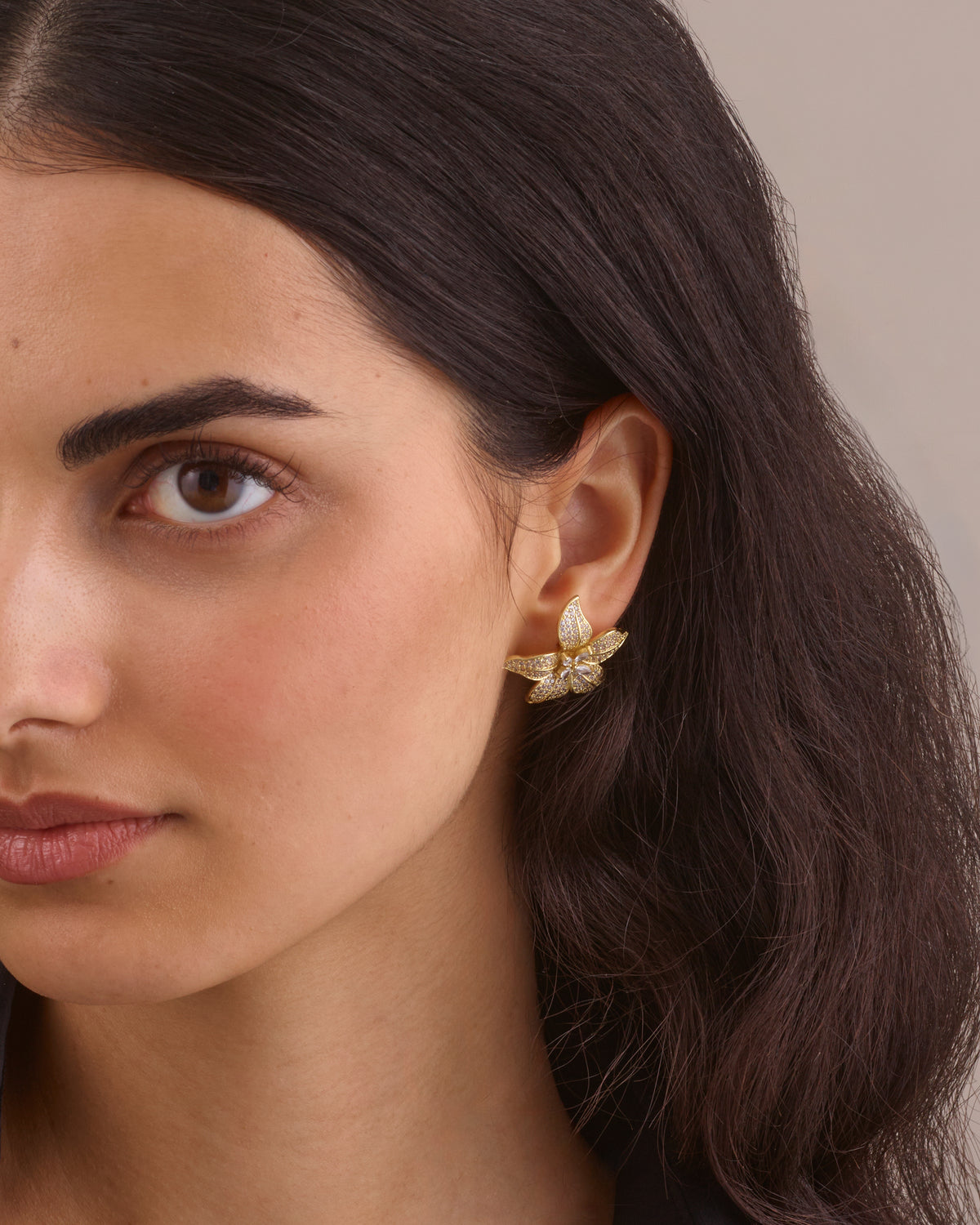 BLOSSOM GOLD STUD EARRINGS