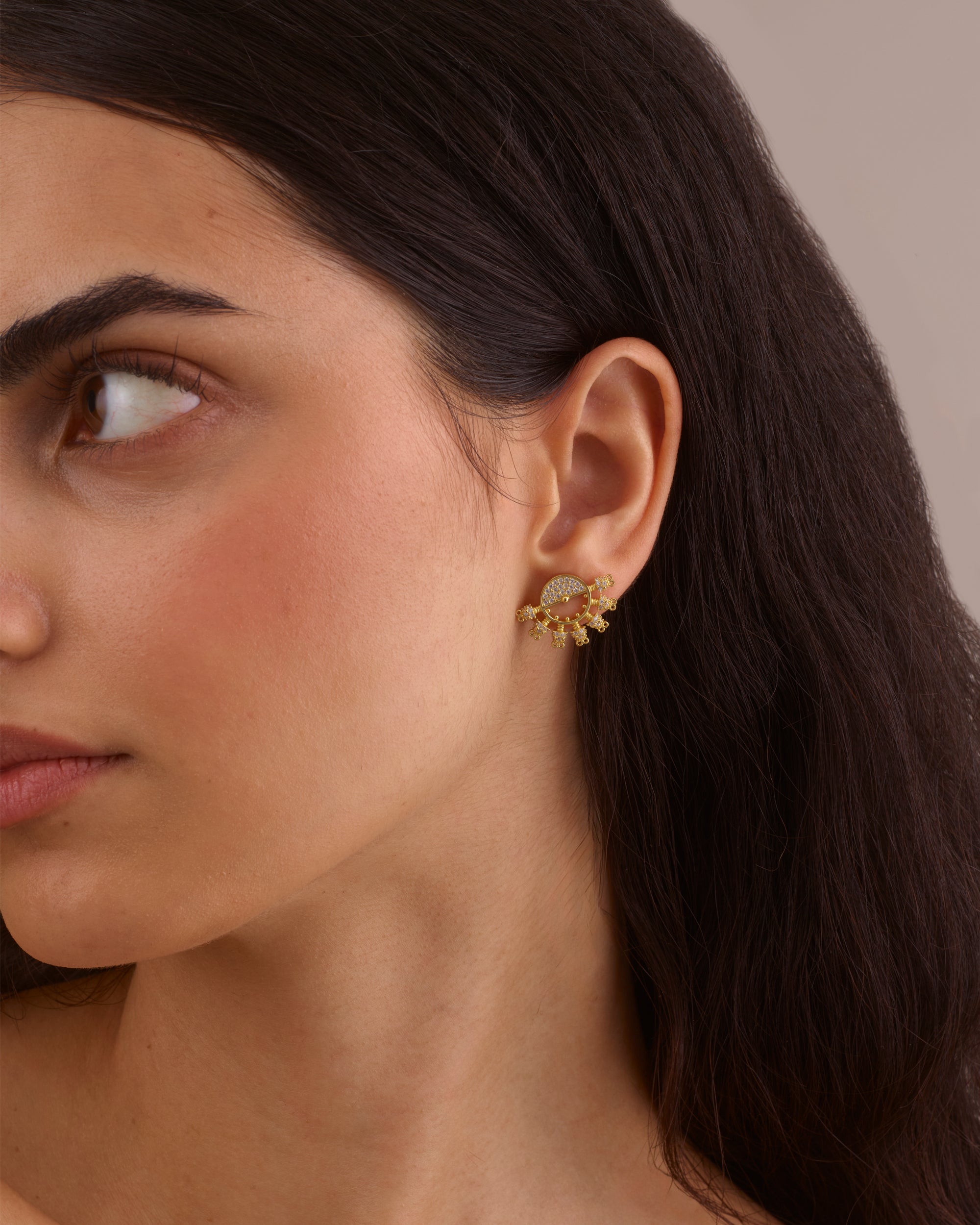 FAN GOLD EARRINGS