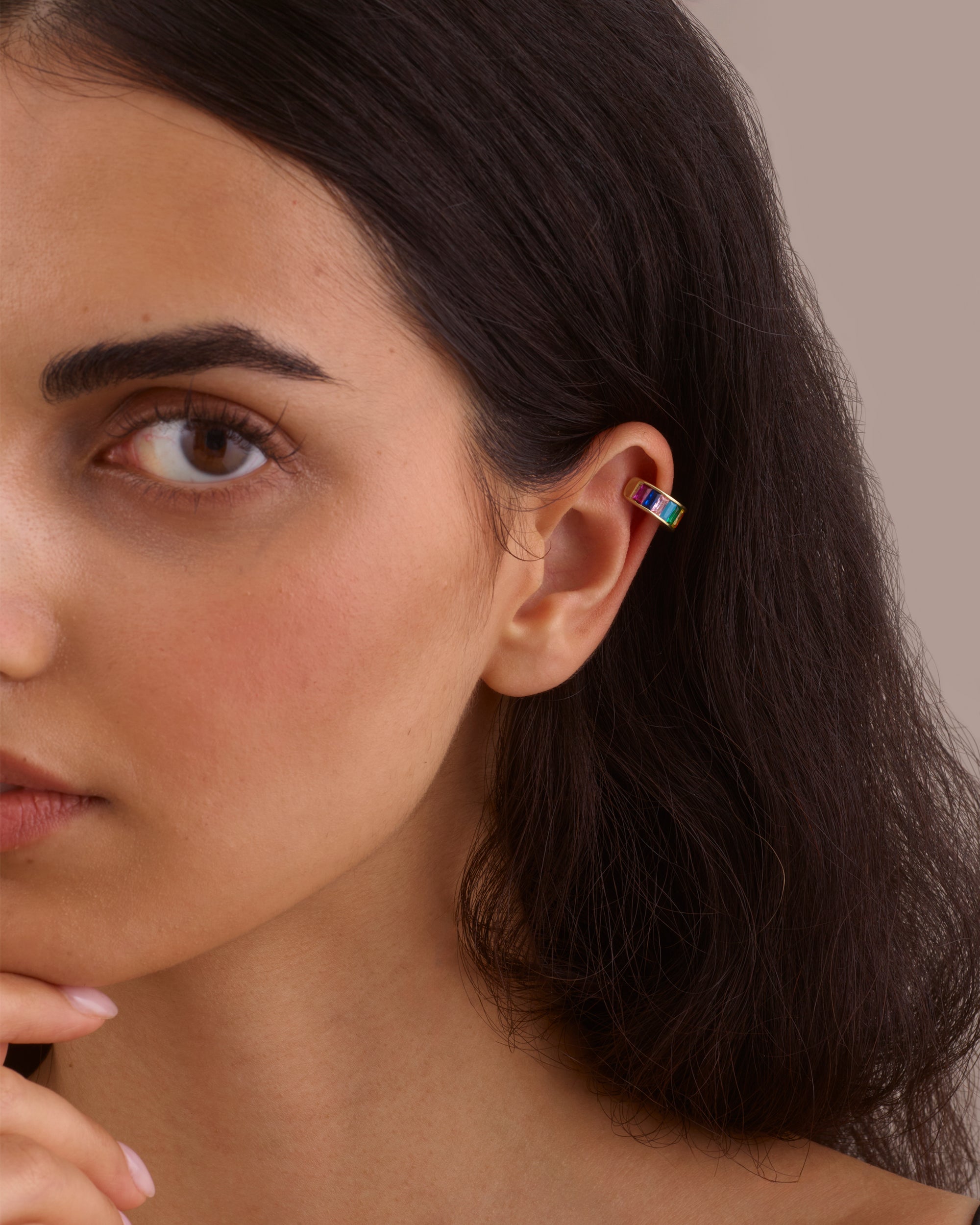 RAINBOW GOLD EAR CUFF