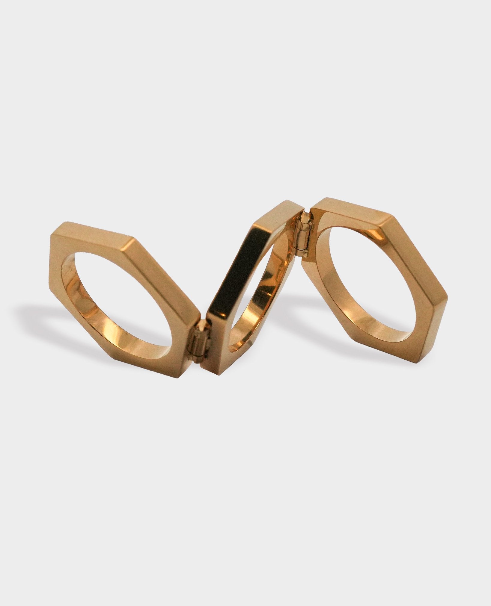 GEOMETRIC STACKED GOLD RING