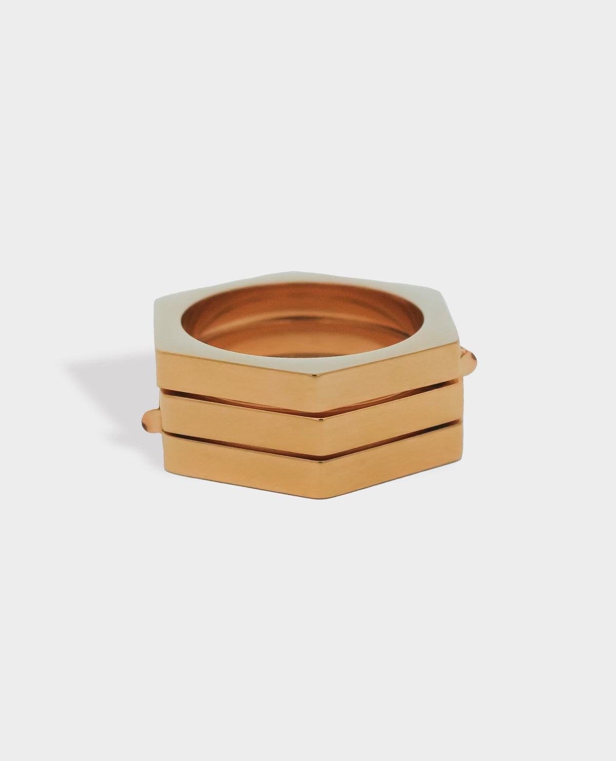 GEOMETRIC STACKED GOLD RING