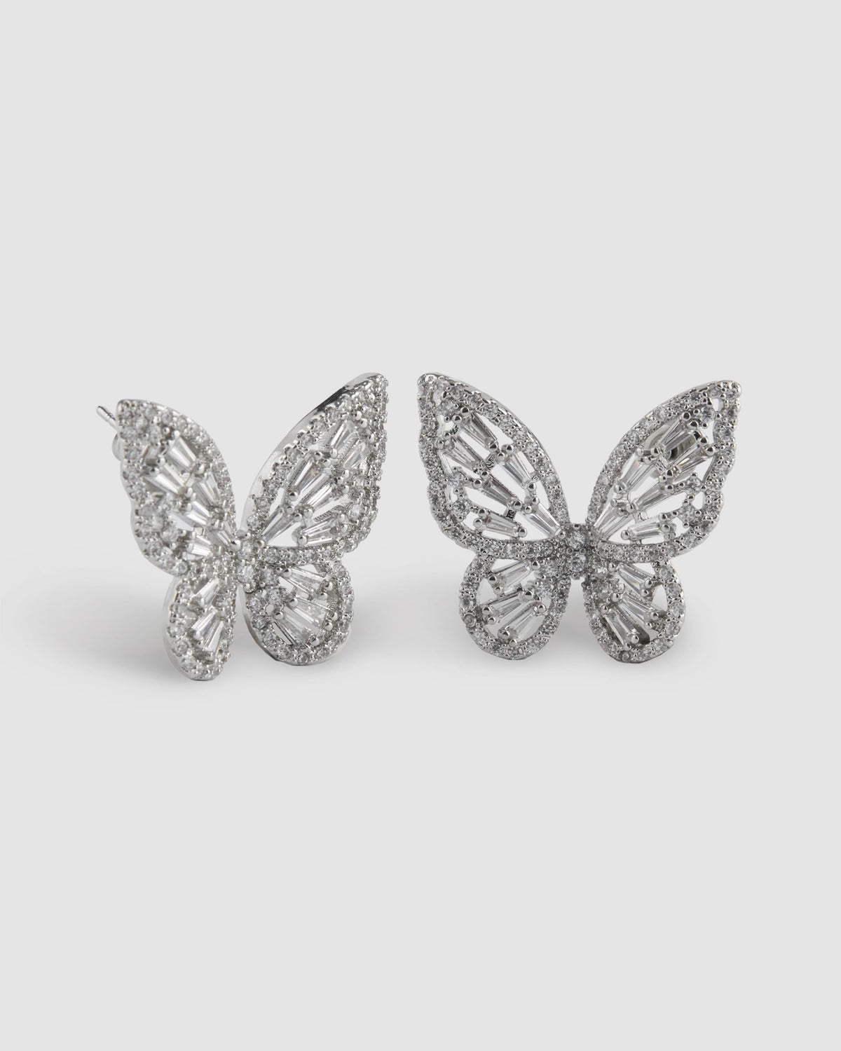 BUTTERFLY SILVER EARRINGS & RING SET