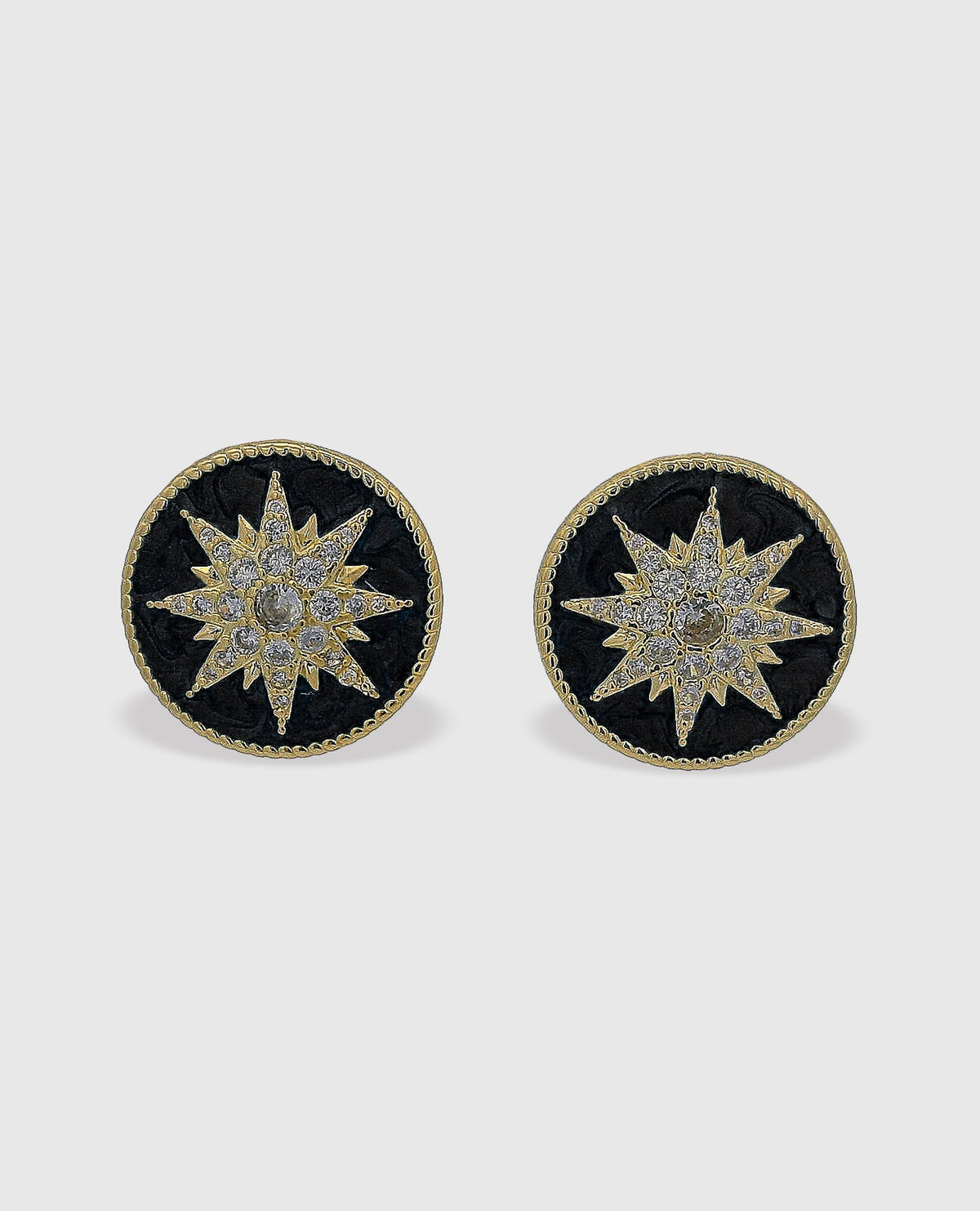 DESERT STAR STUD EARRINGS - BLACK