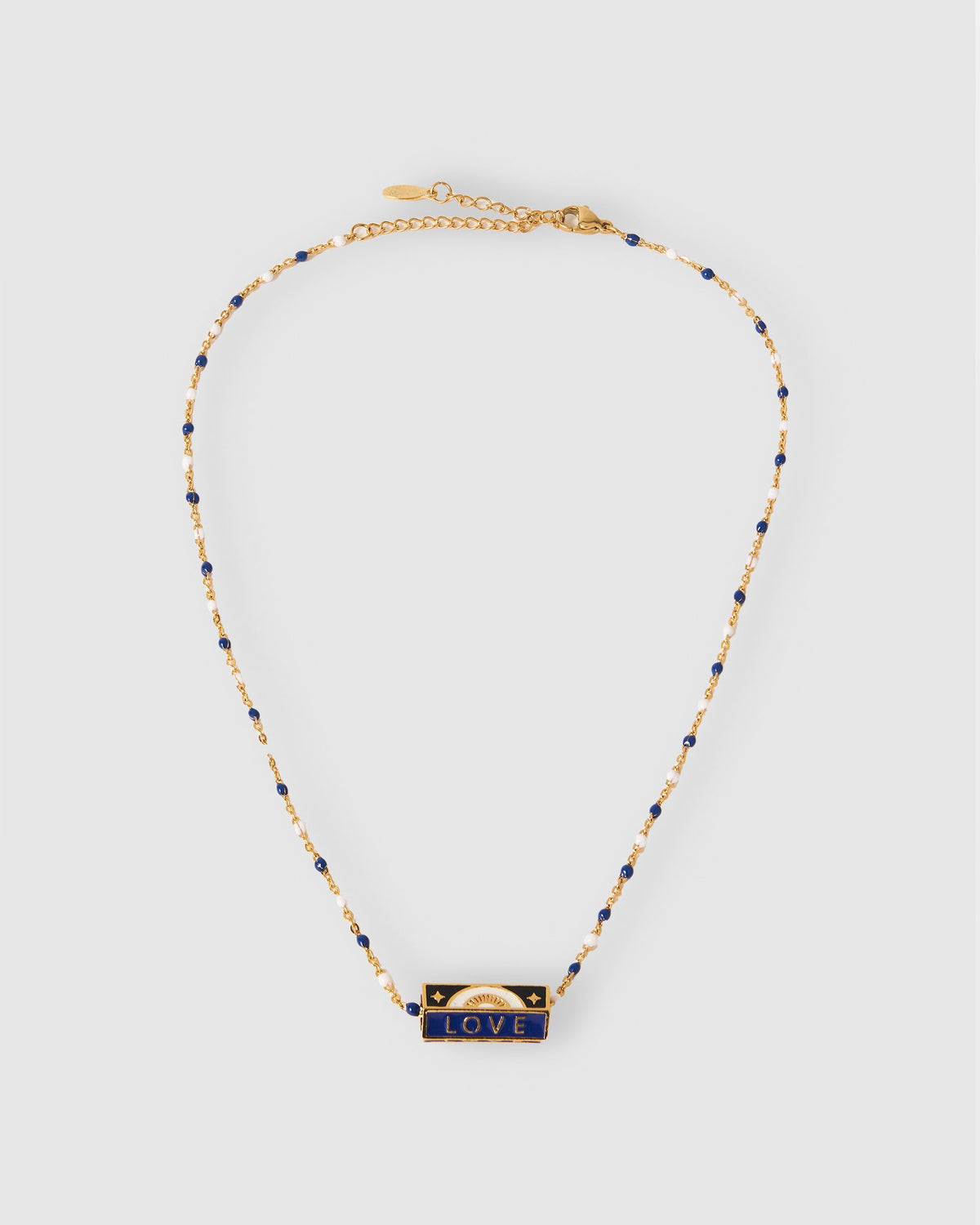 BOHEMIAN LOVE PENDANT NECKLACE - NAVY BLUE