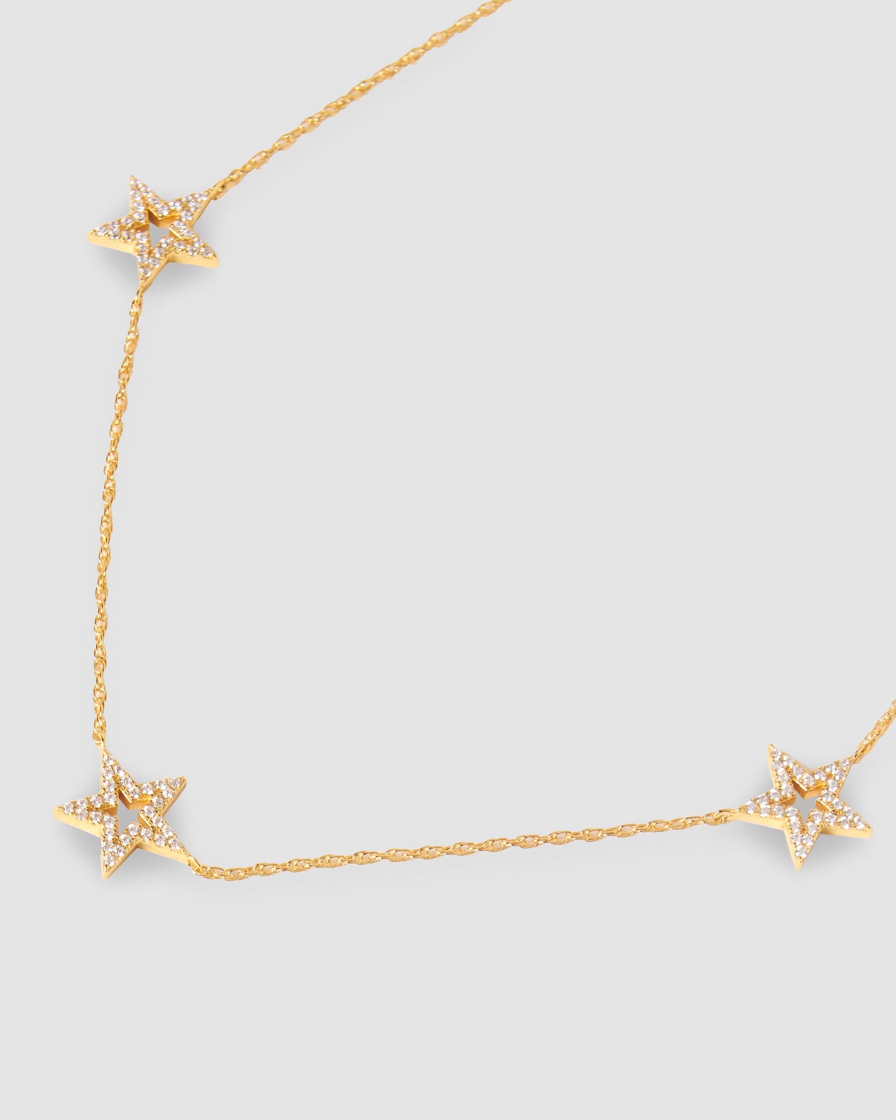 TRIPLE STAR NECKLACE - GOLD