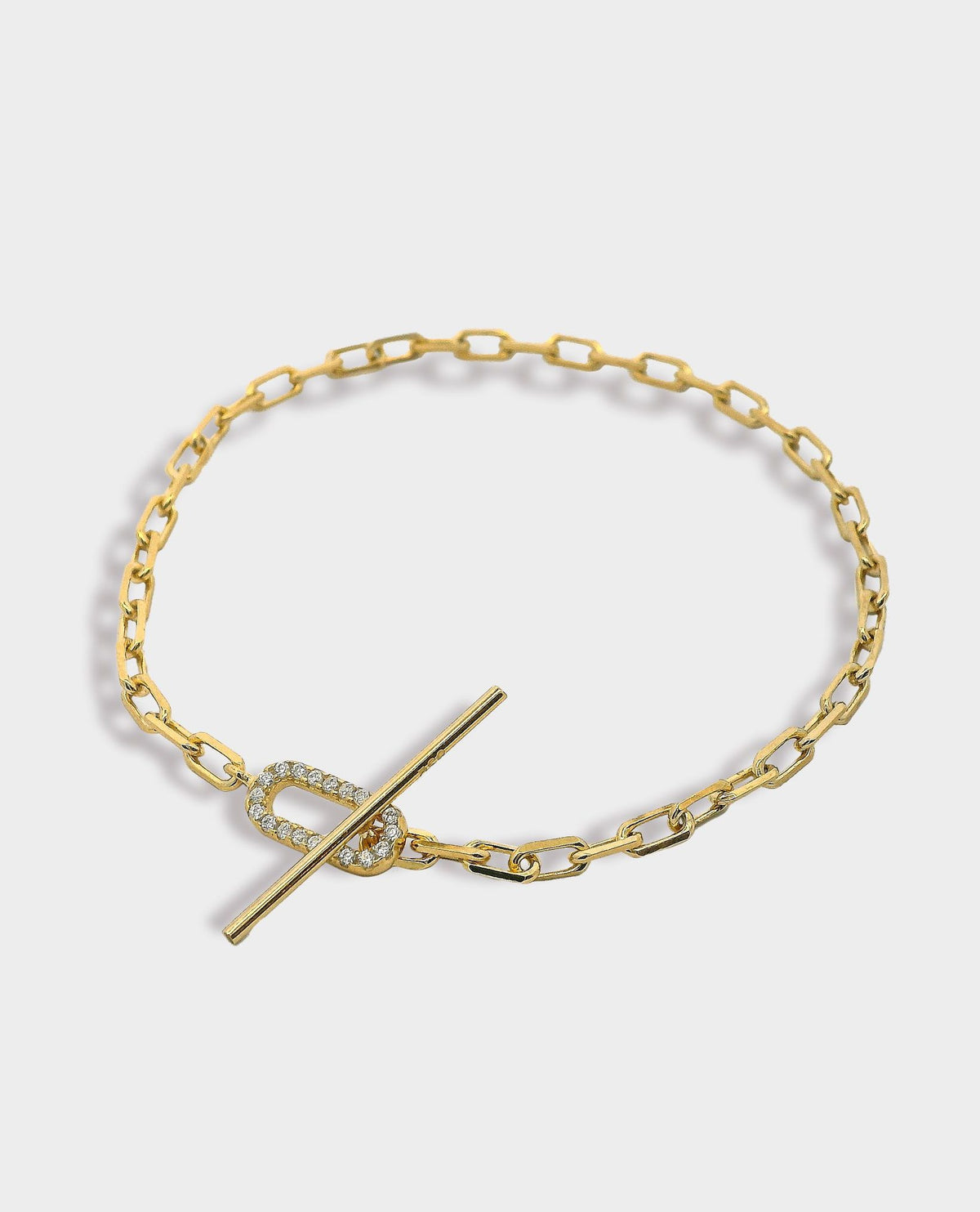 DIAMOND T-BAR GOLD BRACELET
