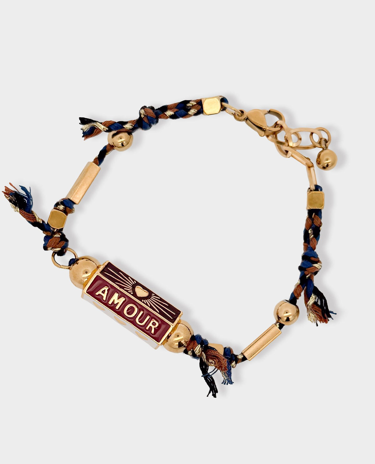 BOHEMIAN AMOUR CHARM BRACELET - BORDEAUX