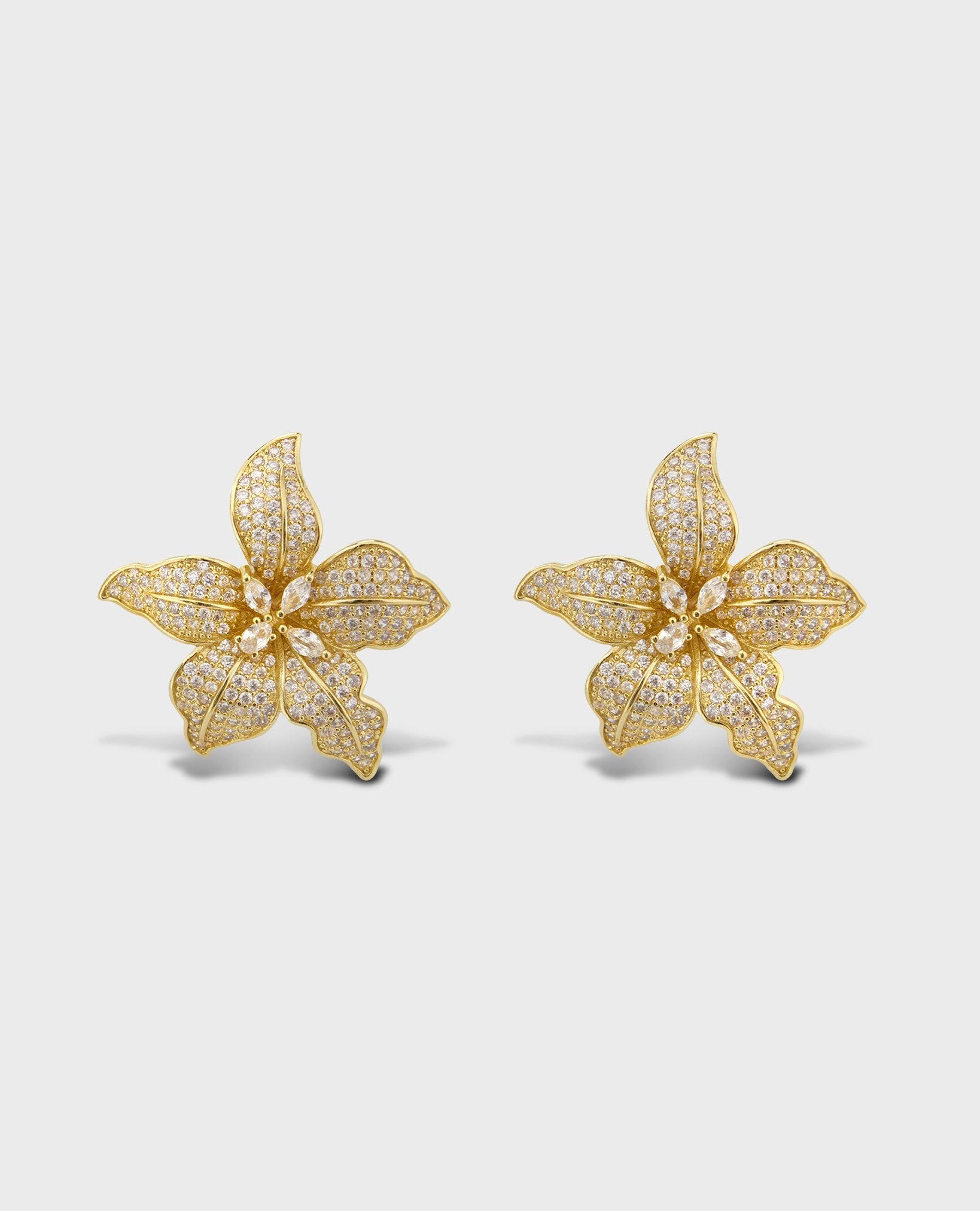 BLOSSOM GOLD STUD EARRINGS