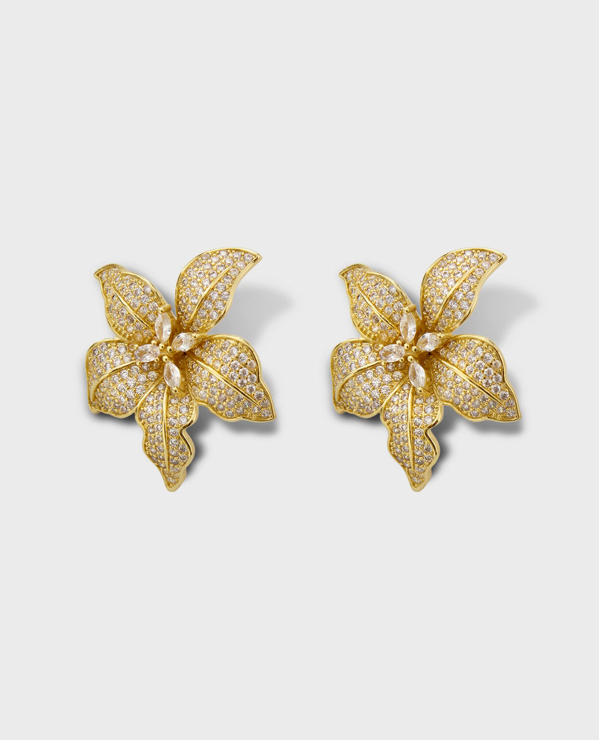 BLOSSOM GOLD STUD EARRINGS