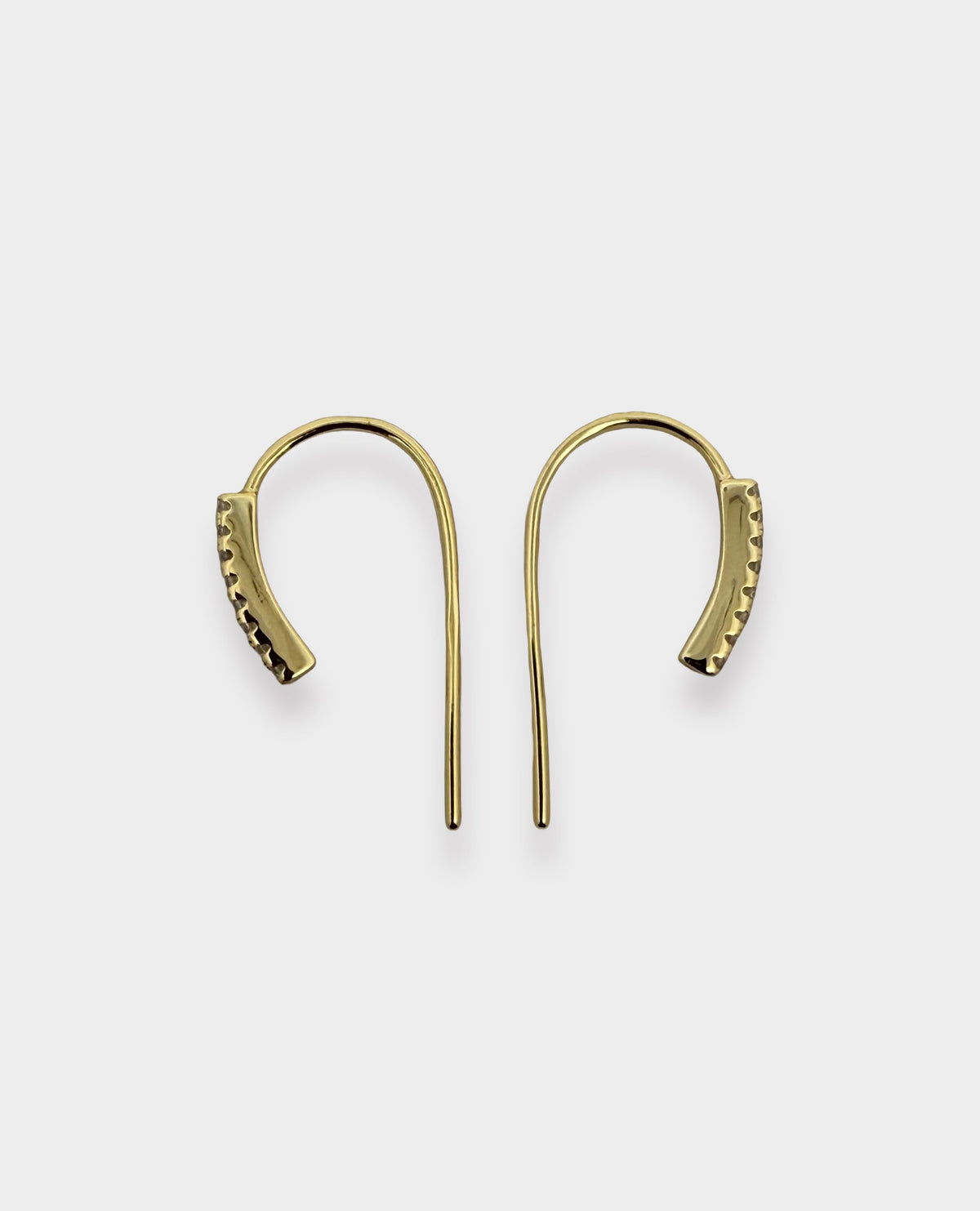 GOLD & DIAMOND HOOK EARRINGS