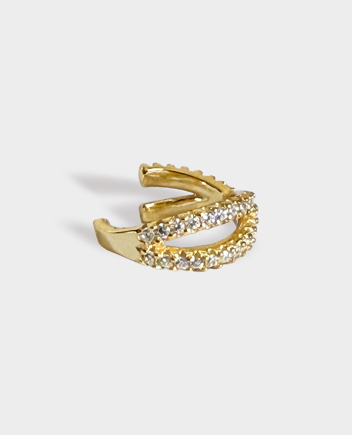 DIAMOND X GOLD EAR CUFF