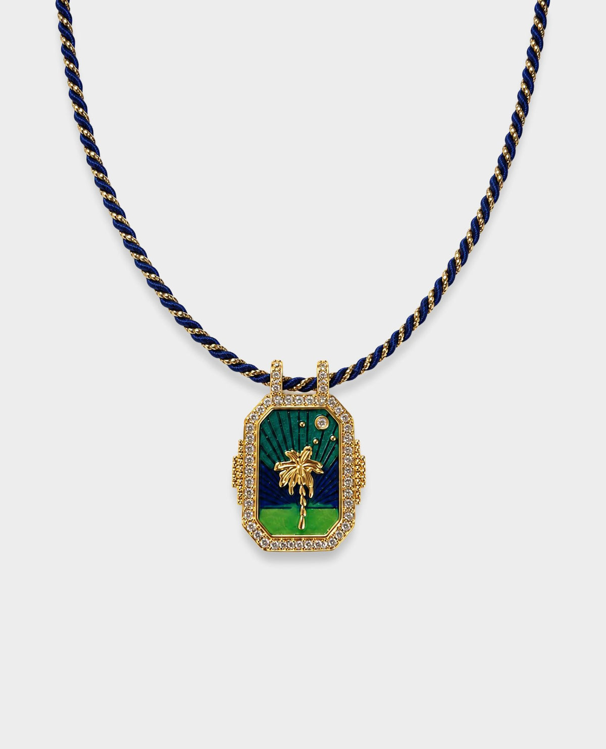 MINI PALM TREE PENDANT NECKLACE