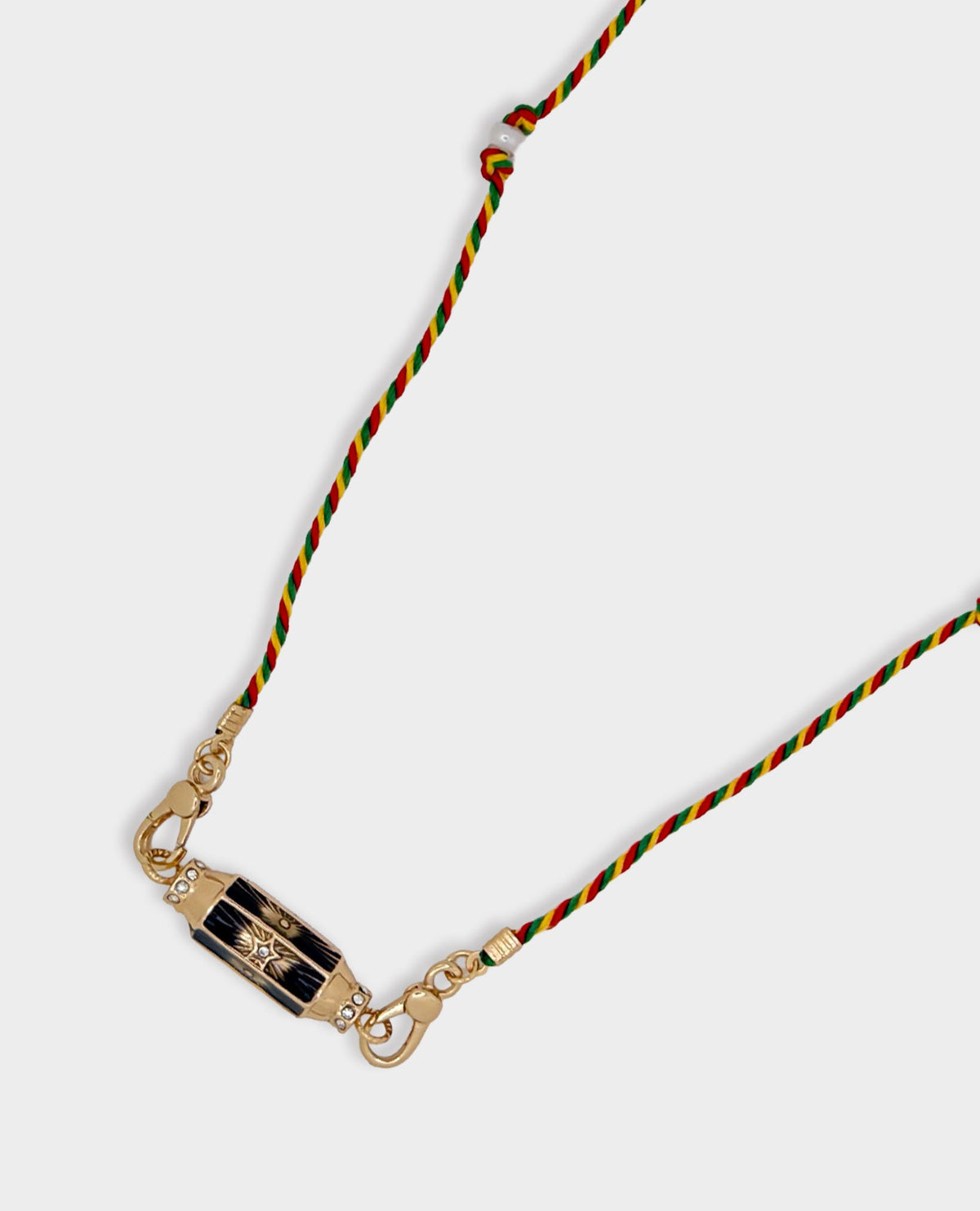 STARBURST AMULET PENDANT NECKLACE - BLACK
