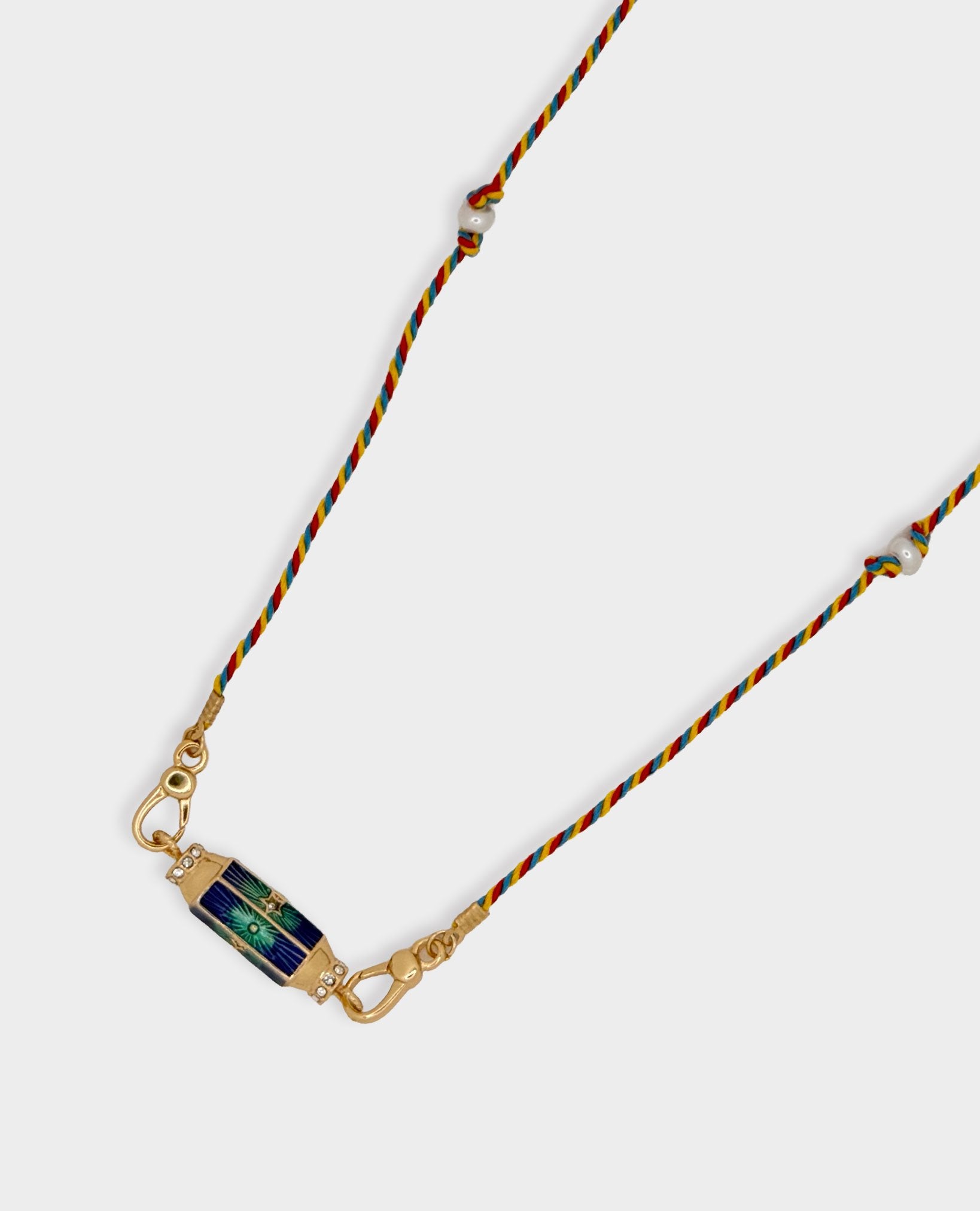 STARBURST AMULET PENDANT NECKLACE - NAVY BLUE