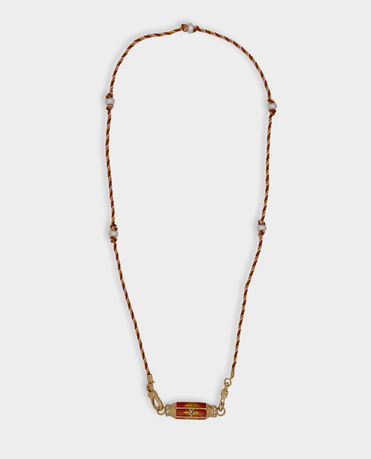 STARBURST AMULET PENDANT NECKLACE - ORANGE