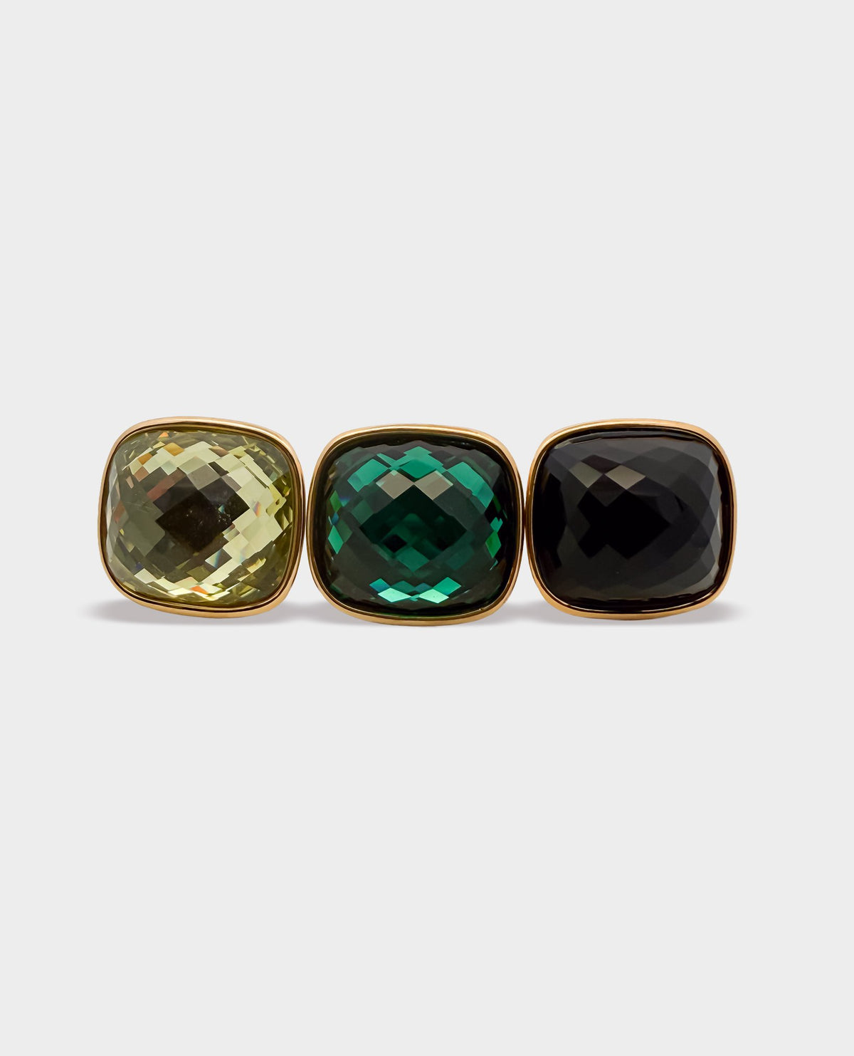 GIANT DISCO RING - LIME & GOLD