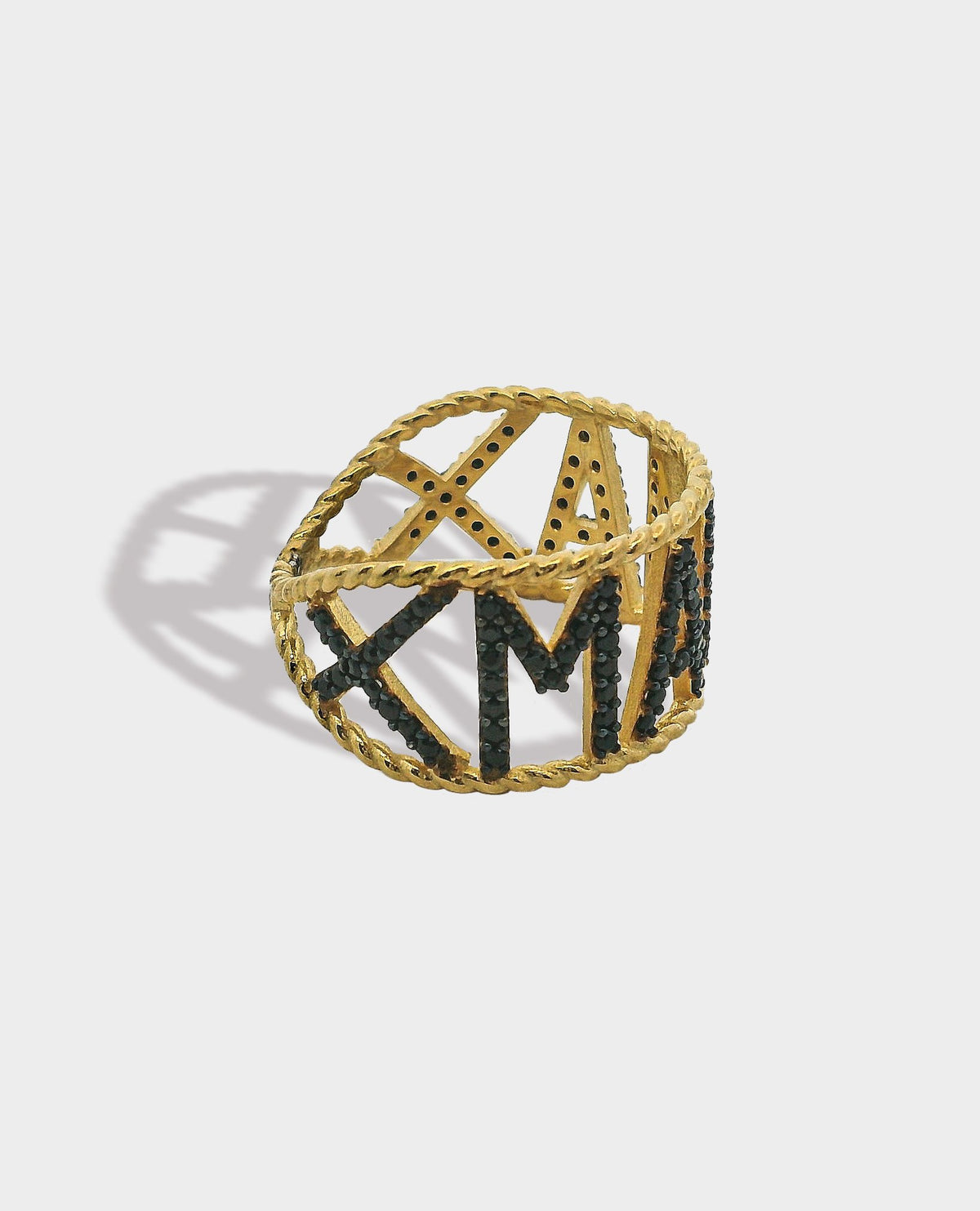 MAMA GOLD & BLACK RING
