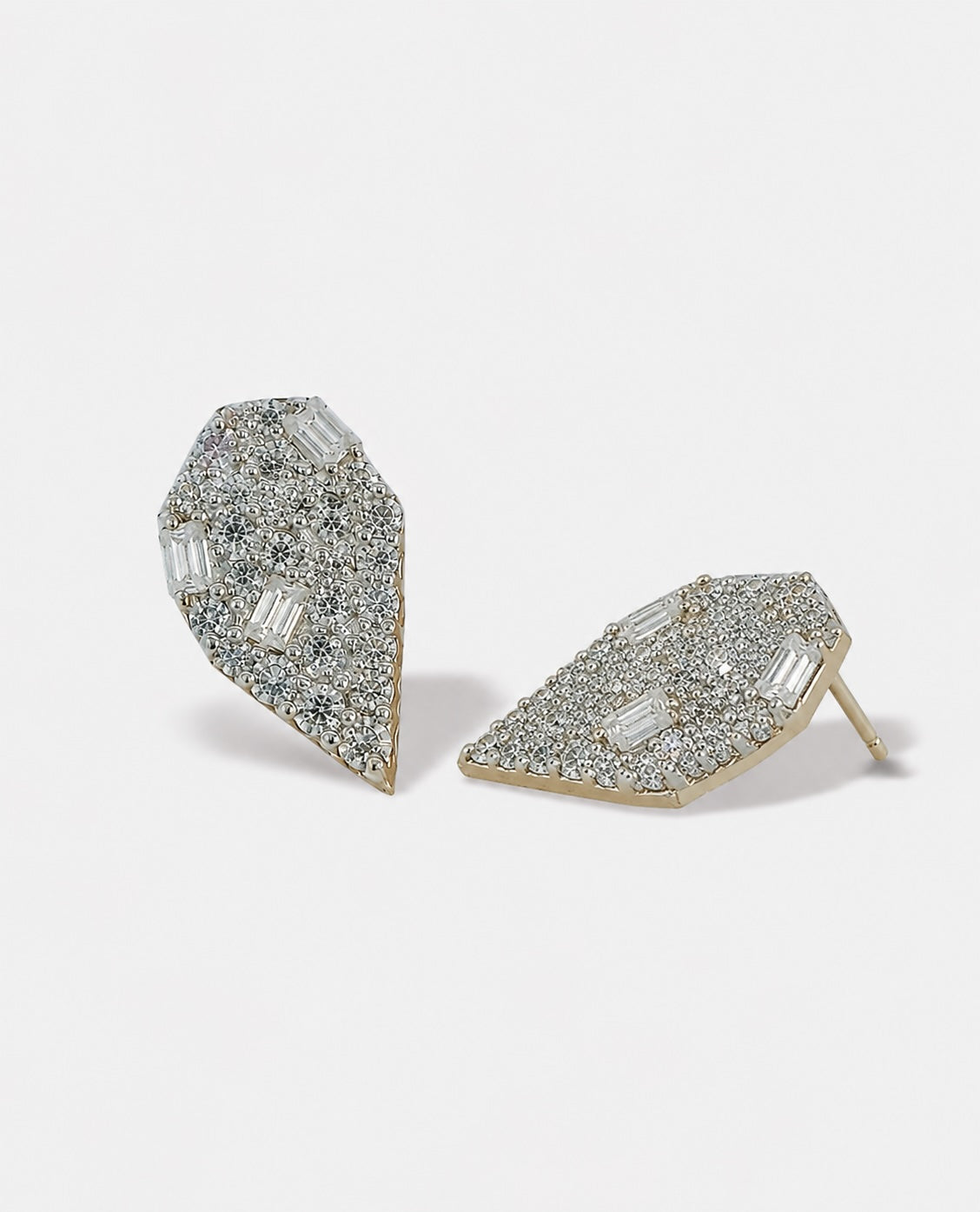 IMPERFECT HEART SILVER STUD EARRINGS
