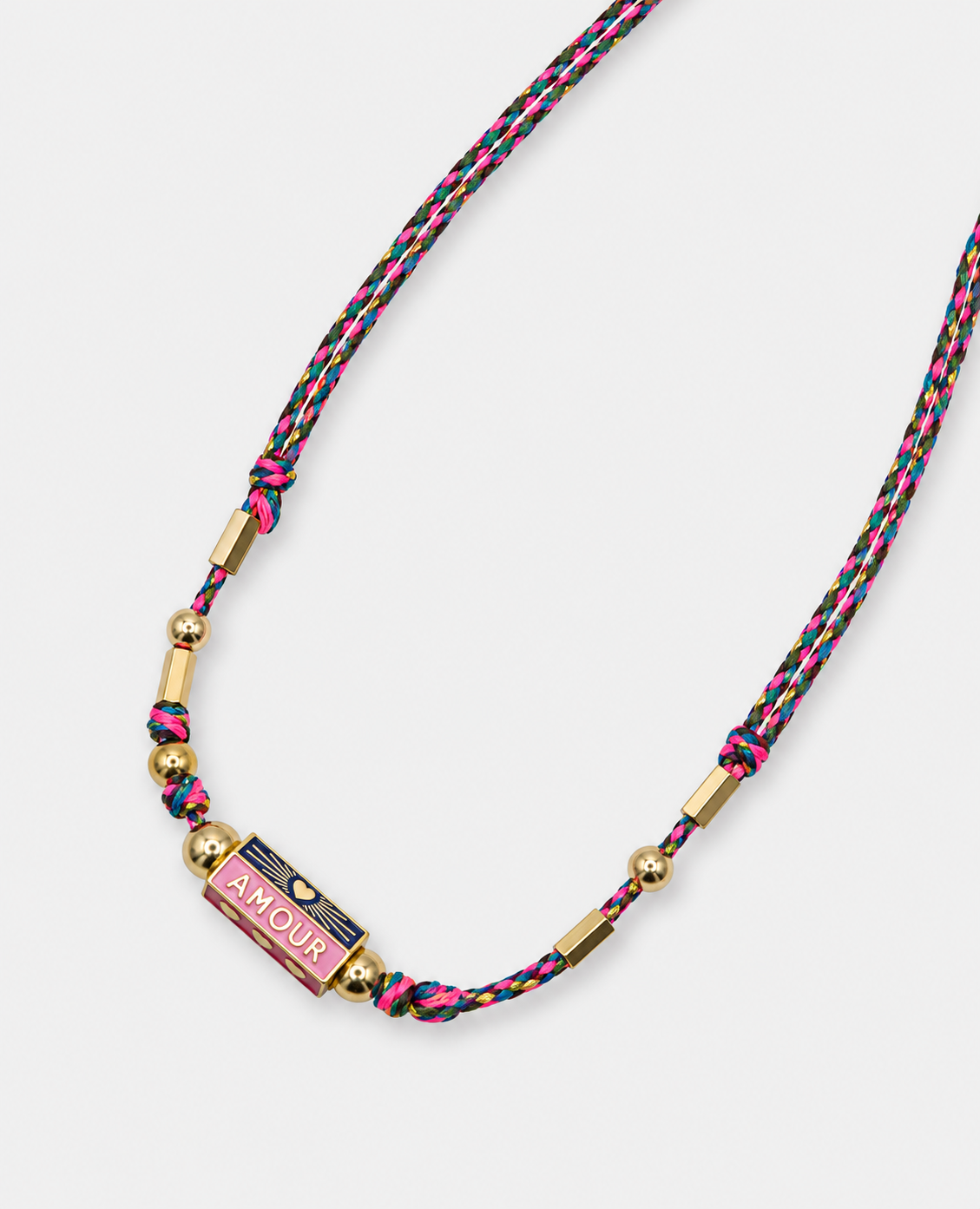 BOHEMIAN AMOUR PENDANT NECKLACE - PINK