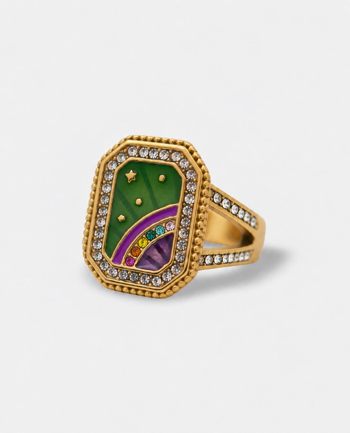 GALAXY GOLD SIGNET RING