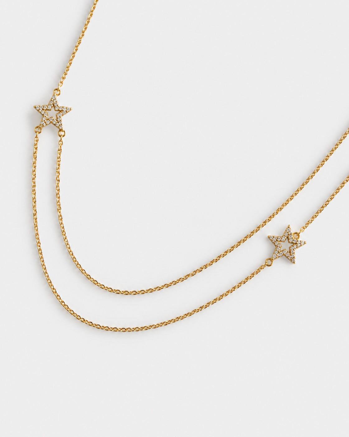 THE MARISA STAR LARIAT GOLD NECKLACE