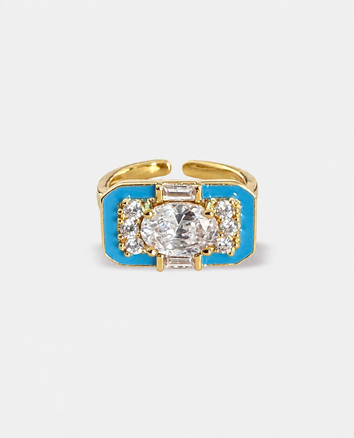 ART DECO GOLD RING - TURQUOISE