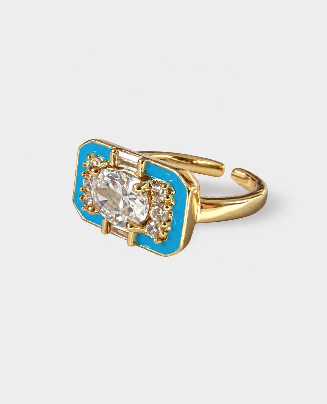 ART DECO GOLD RING - TURQUOISE