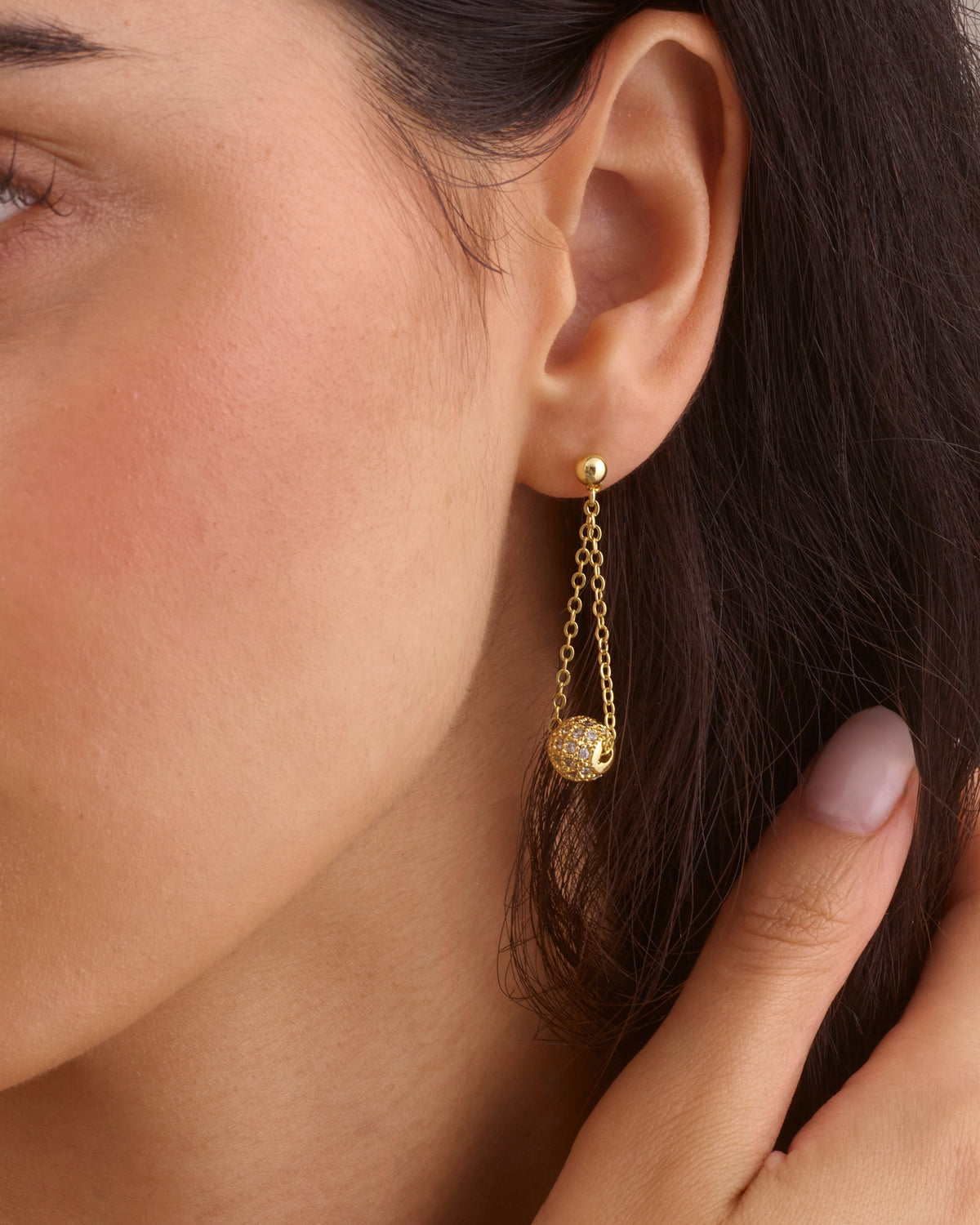 DISCO BALL DROP EARRINGS