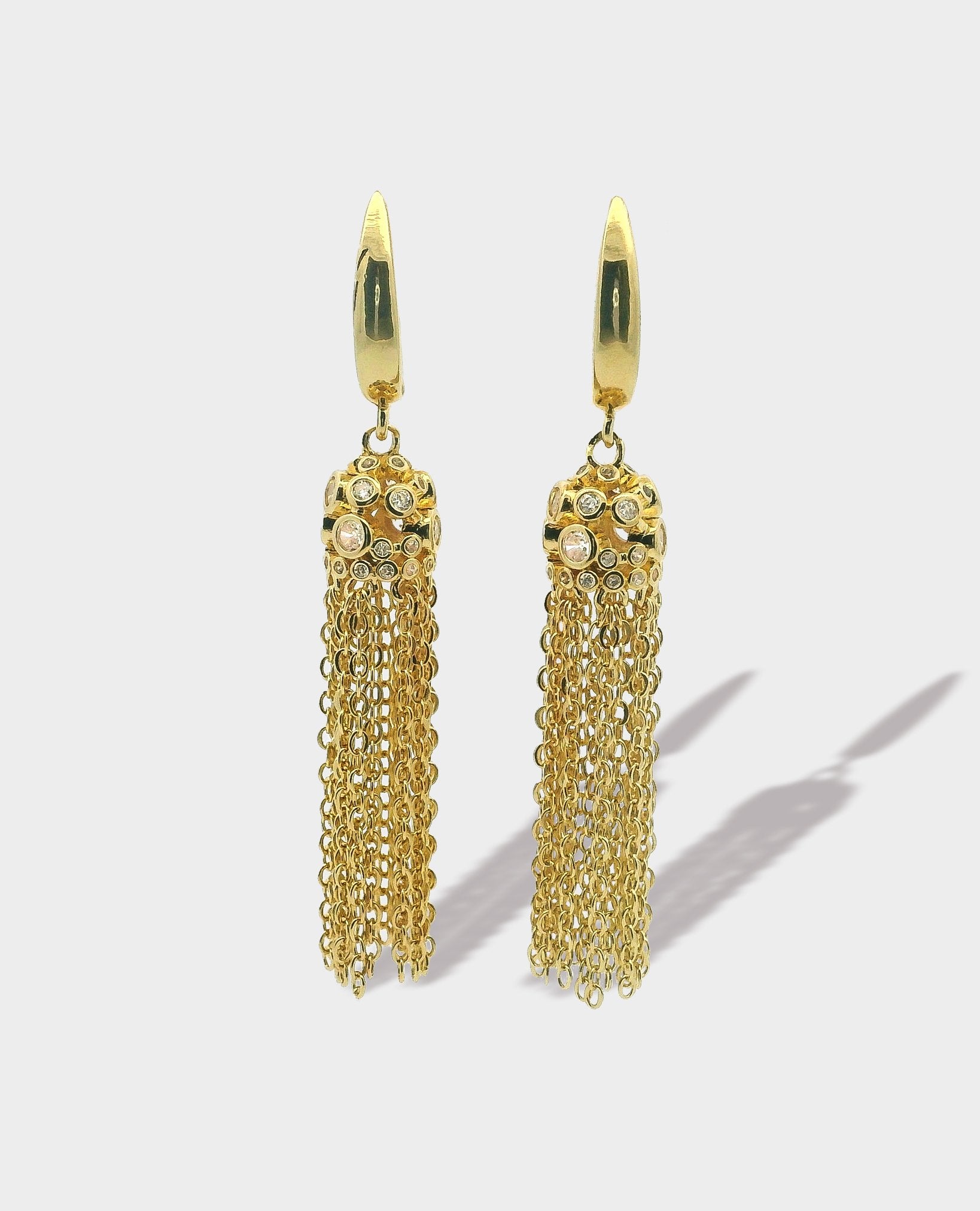 MESH GOLD CHAIN EARRINGS