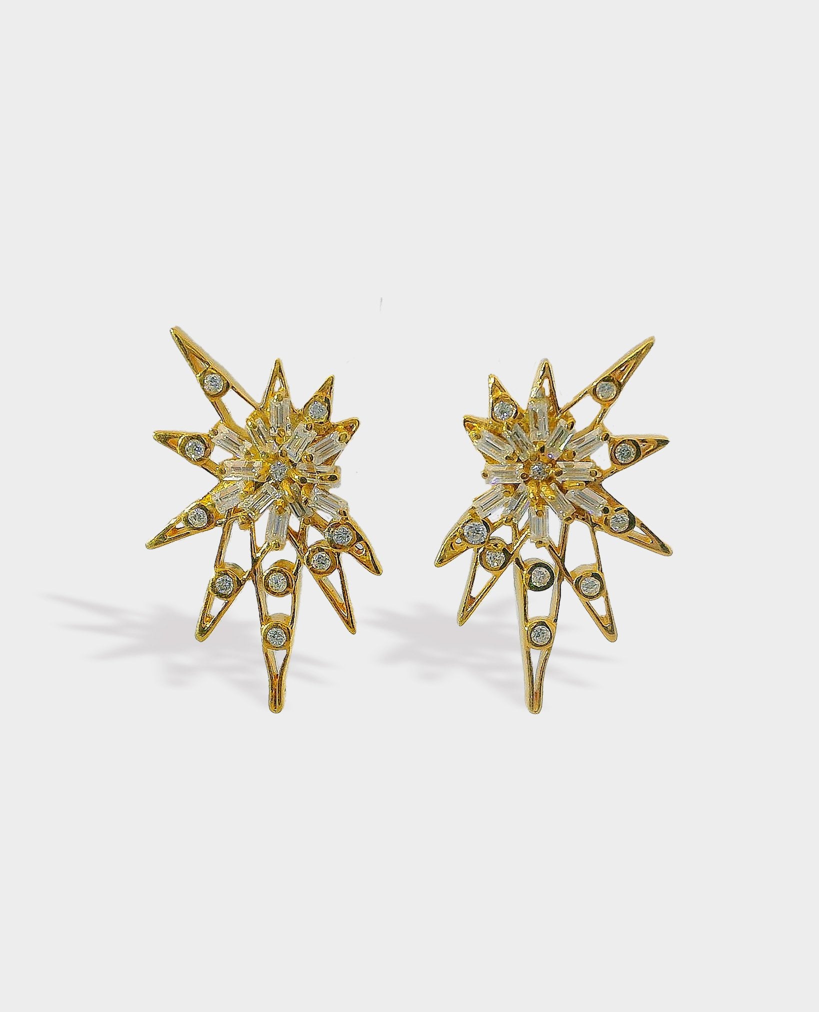 METEORITE GOLD STUD EARRINGS