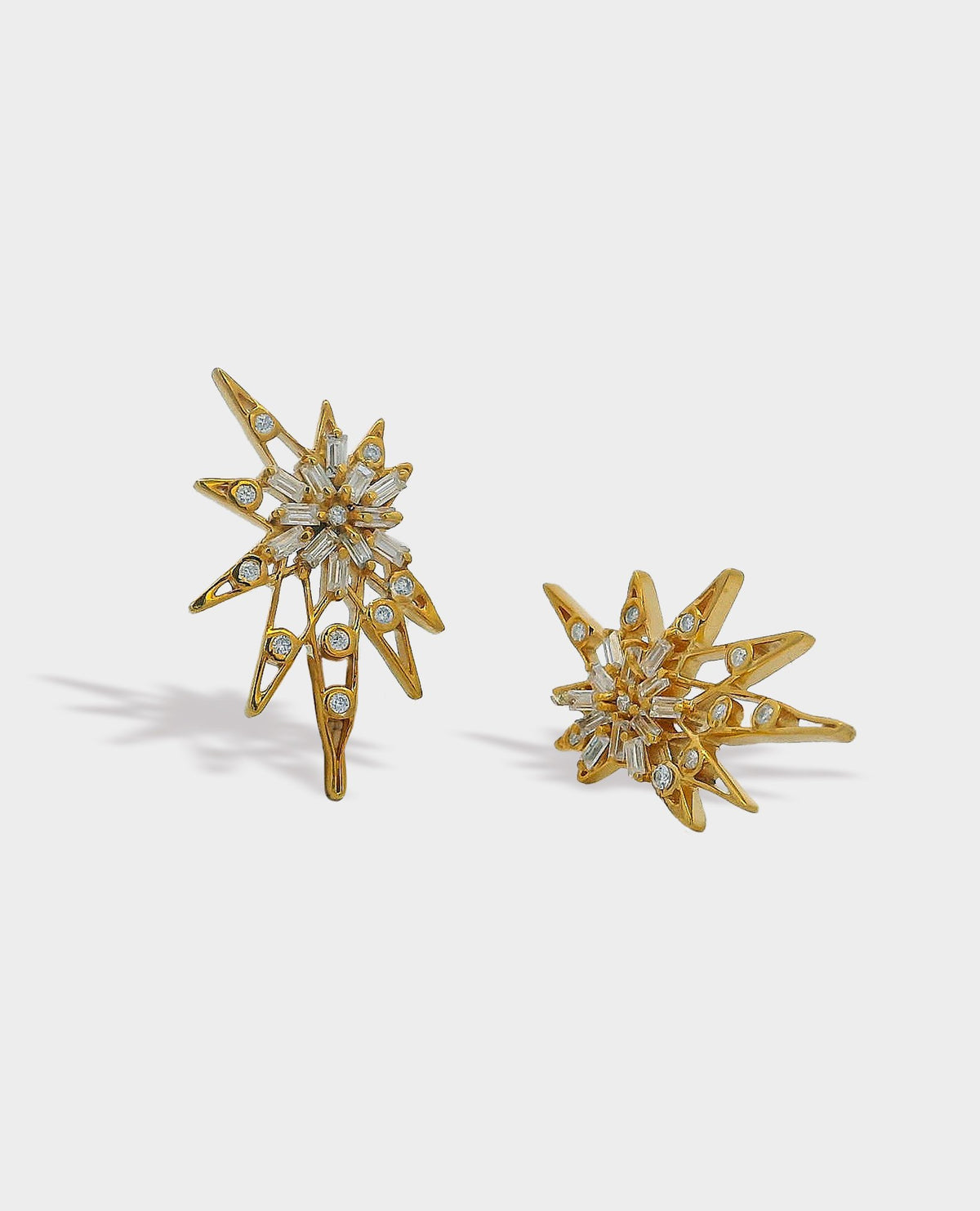 METEORITE GOLD STUD EARRINGS