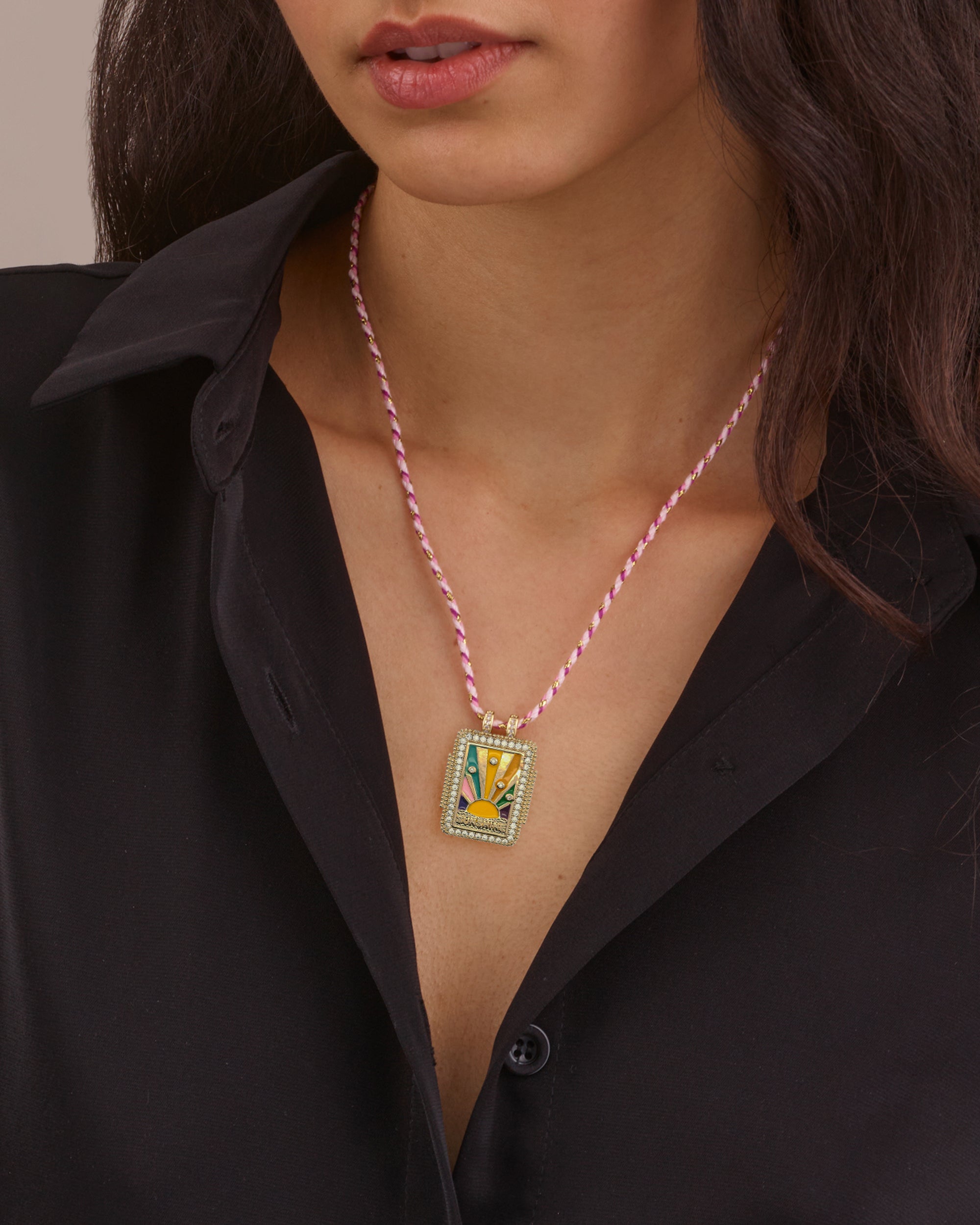 LARGE SUNSHINE PENDANT NECKLACE