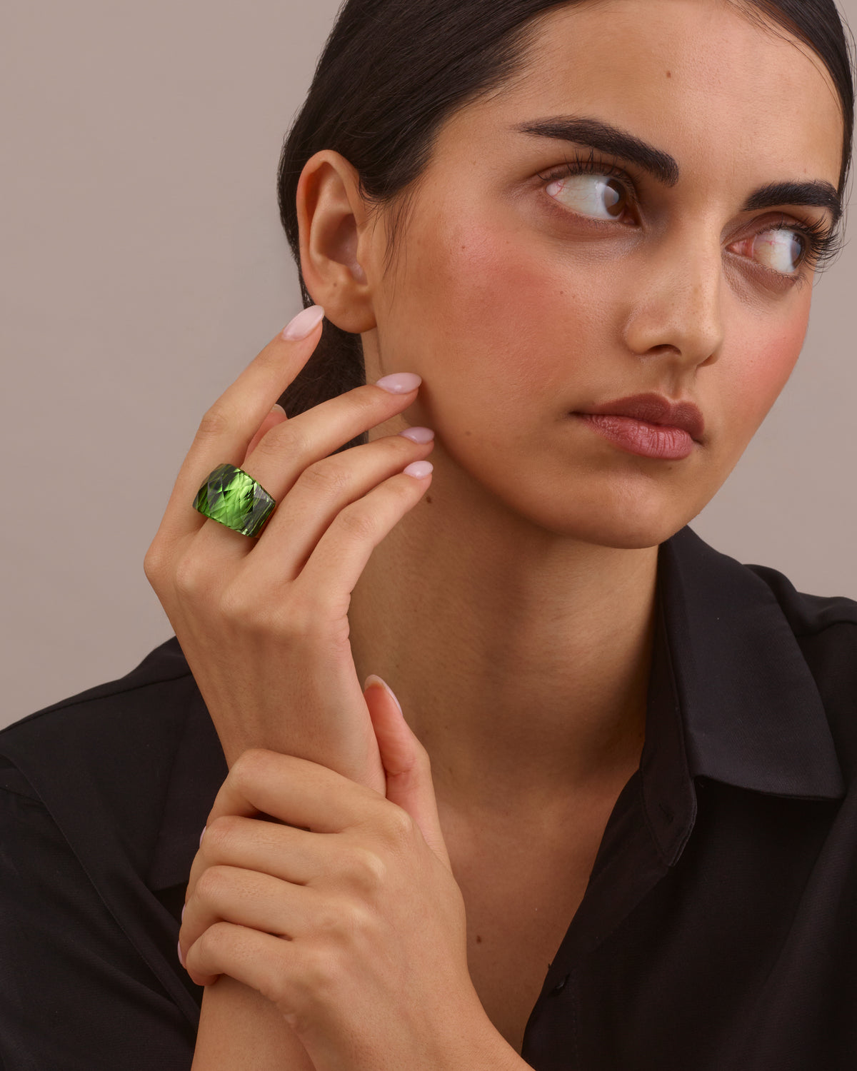 DISCO RING - GREEN & GOLD