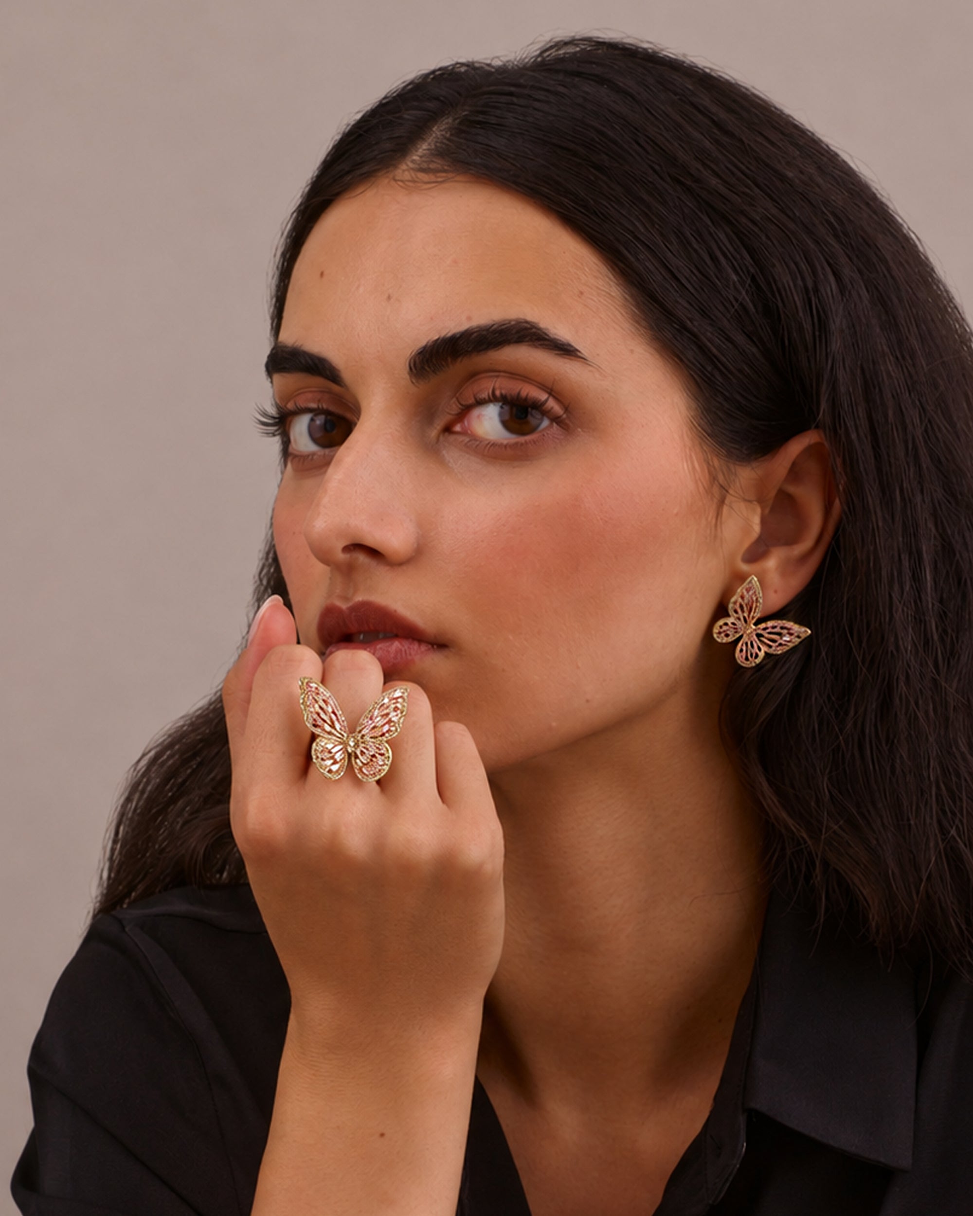 BUTTERFLY GOLD RING
