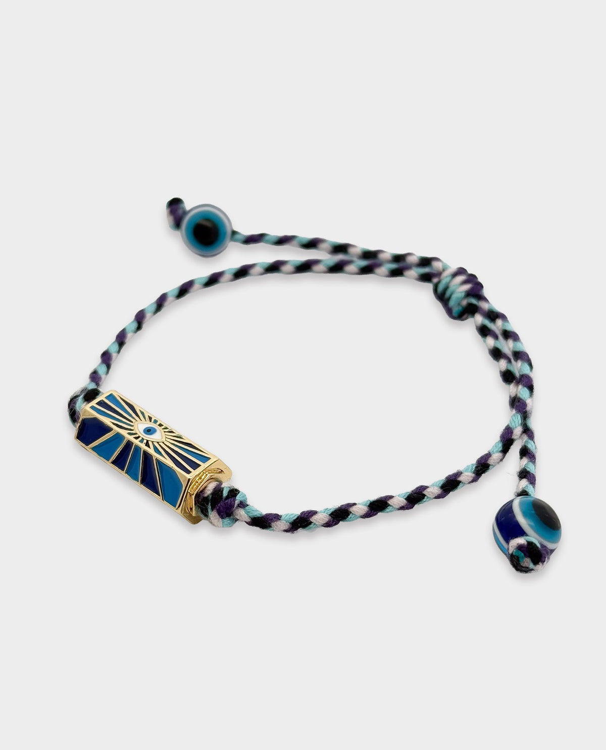 BOHEMIAN EVIL EYE BRACELET - LIGHT & NAVY BLUE